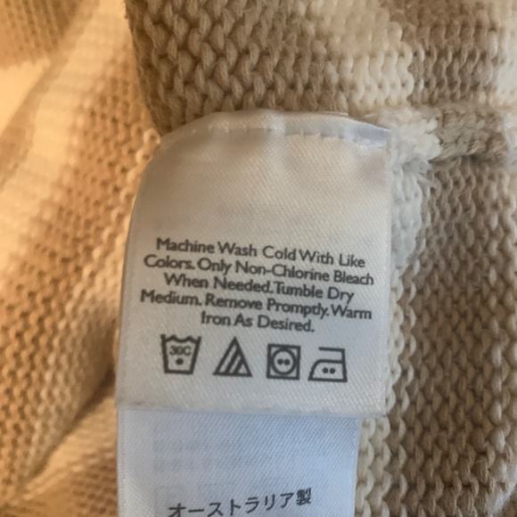 Eddie Bauer striped 100 percent cotton summer v neck sweater . Worn once - Picture 5 of 7